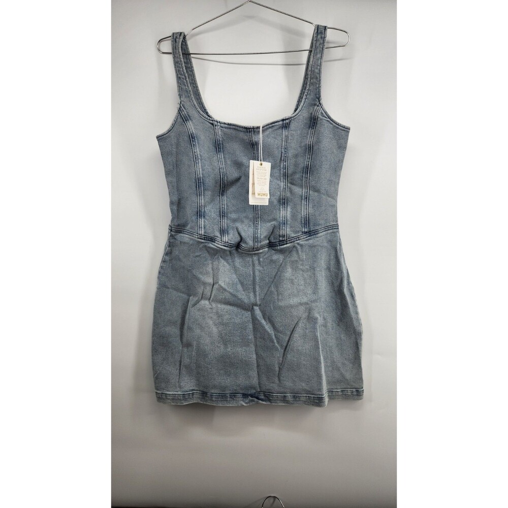 Show Me Your MuMu Lady XL Corset Mini Denim Dress NWT